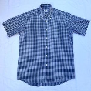 Lacoste Mens Blue Plaid Short Sleeve
